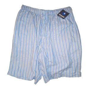 🦋Joe Boxer Light Blue and White Striped Shorts